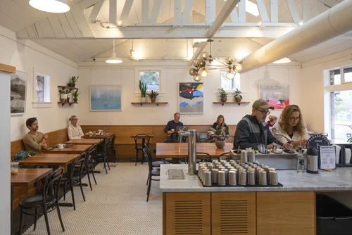 Guests enjoying coffee at Alpine Modern Cafe University Hill